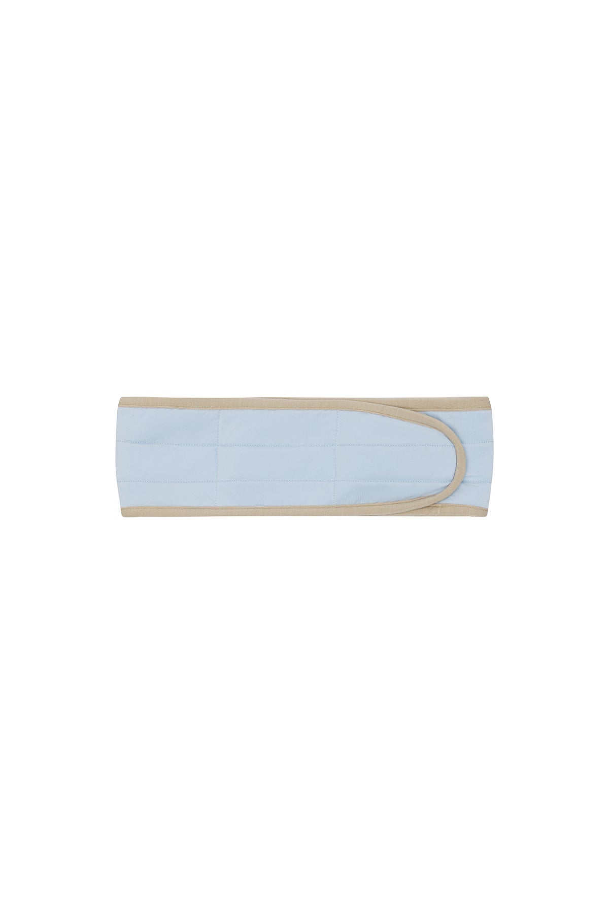 Daybreak padded, adjustable headband with Latte bind edging and velcro adjustable closure