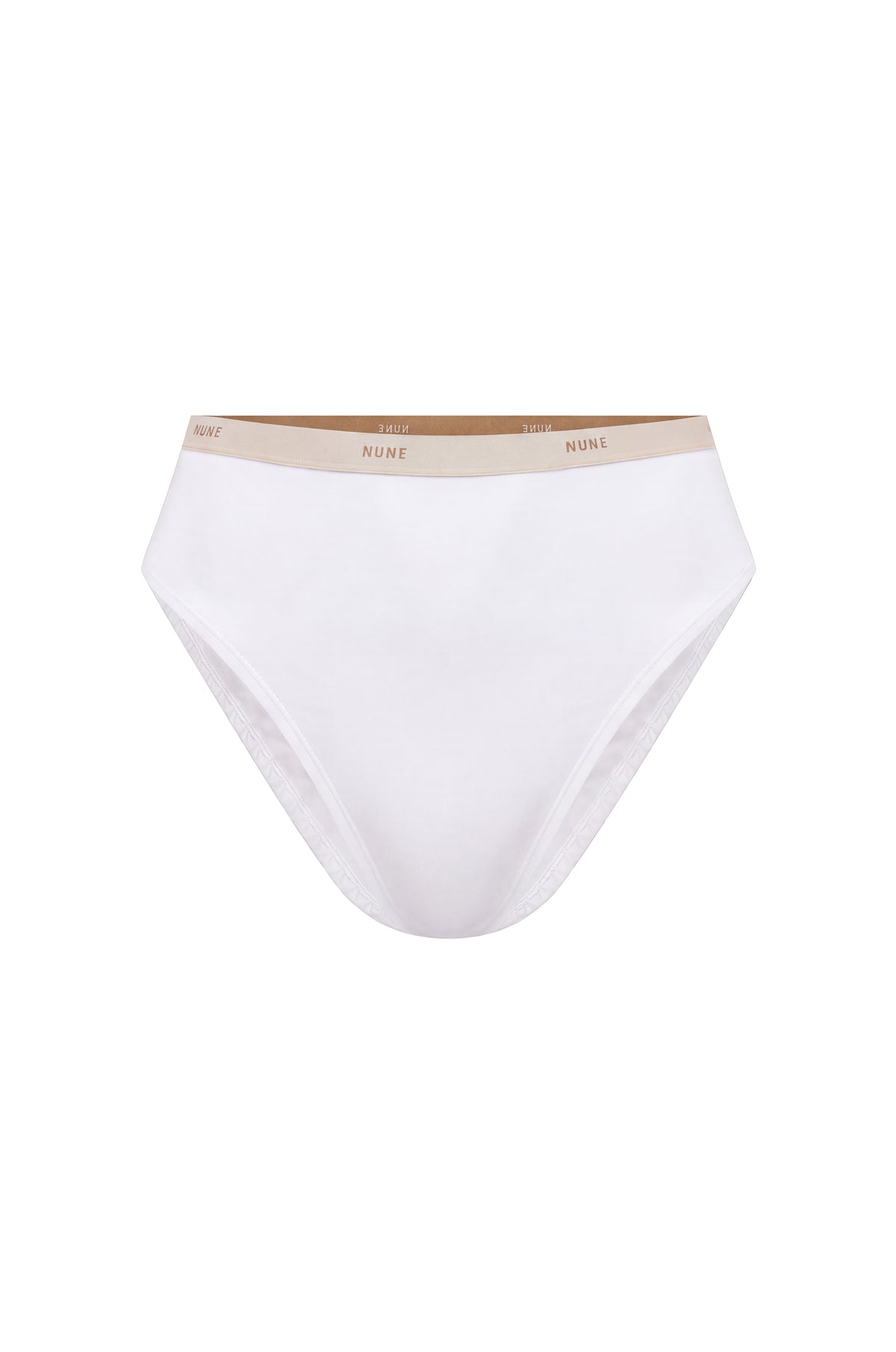 High Cut High Waisted Brief - White