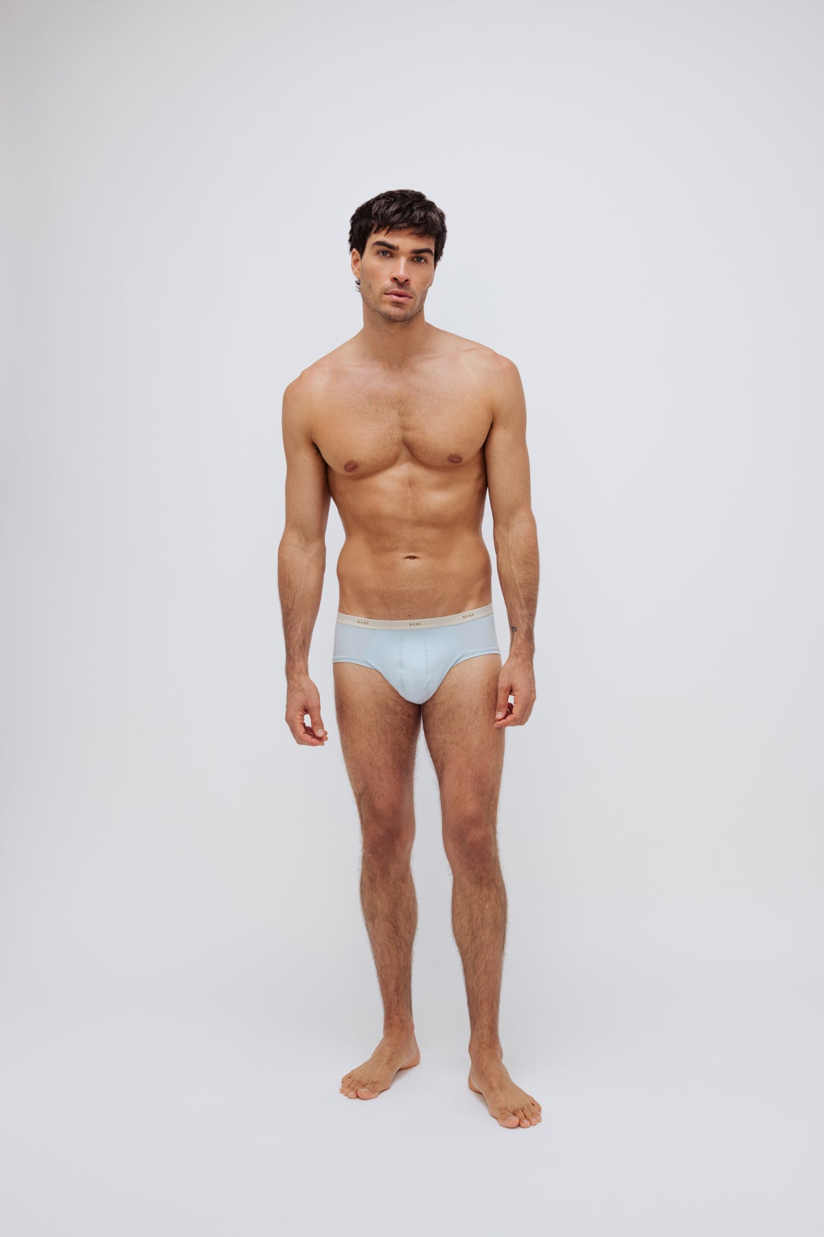 Daybreak men's original briefs worn by male model front view