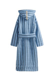 Daybreak Stripe Long Doona Robe back view showing removable waist tie 