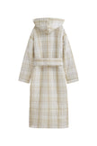 Oat Check Long Doona Robe back view showing removable waist tie 