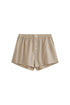 Oat boxer shorts with 2 buttons front view
