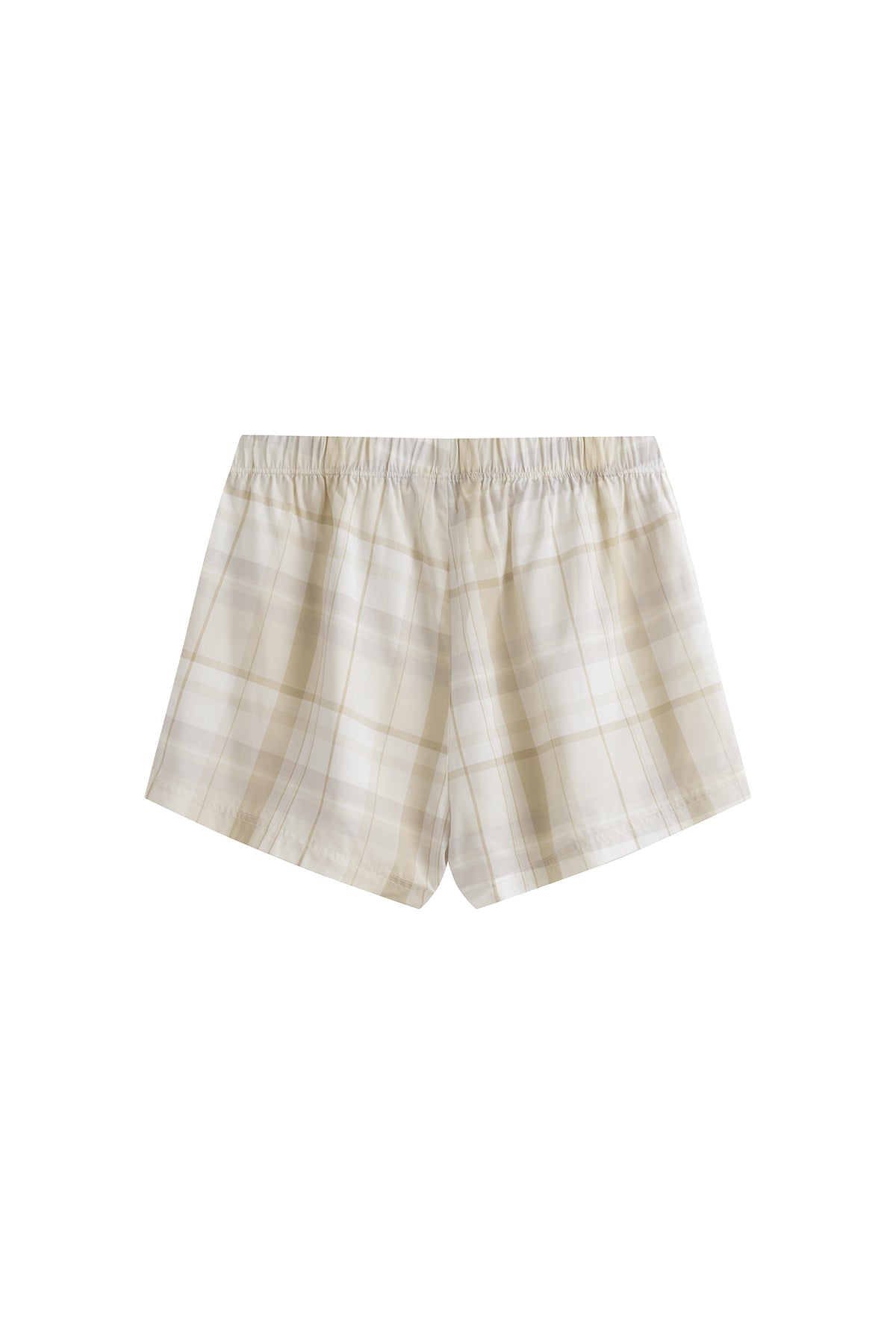 Oat check boxer shorts back view