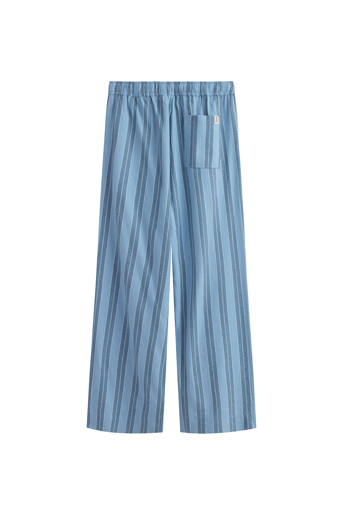 Long Sleep Pant Flannel in Daybreak Stripe, back view showing back pocket