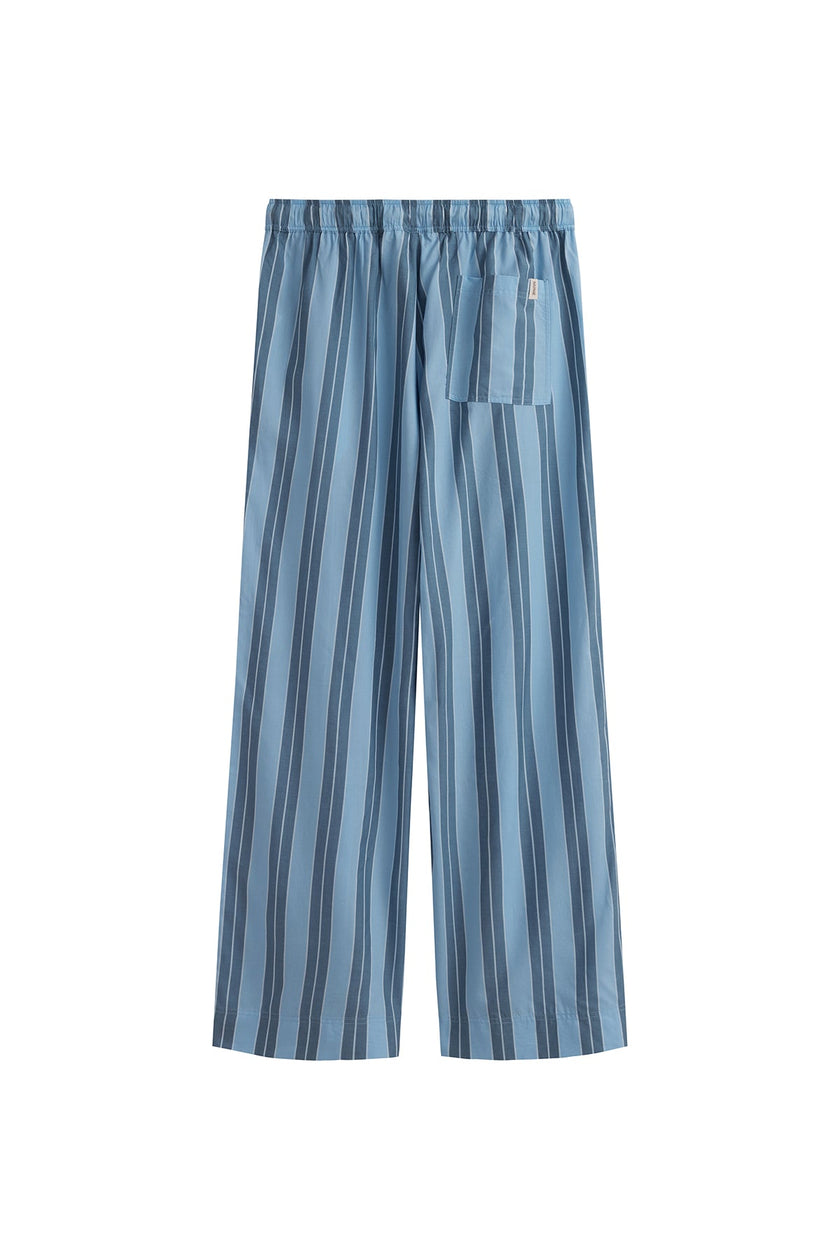 Long Sleep Pant Macel in Daybreak Stripe back view showing back pocket