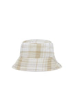 Doona Hat in Oat Check with fully padded doona or duvet finish