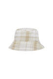 Doona Hat in Oat Check with fully padded doona or duvet finish