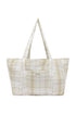Oat Check Doona Tote front view showing front pocket