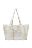 Oat Check Doona Tote front view showing front pocket