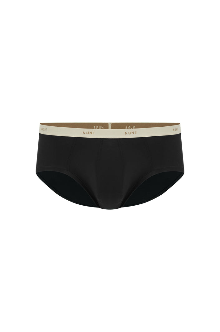 Men's Black Original Brief made from soft micromodal blend front view
