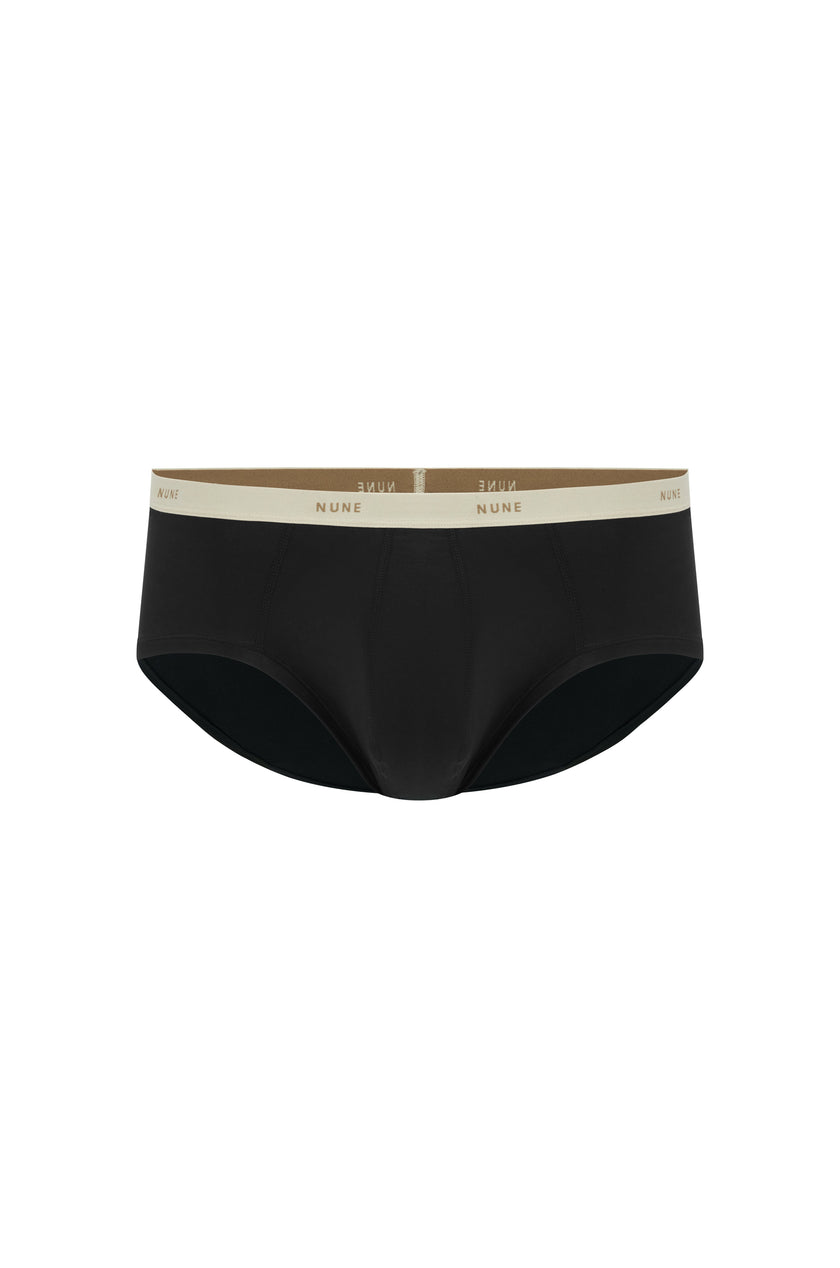 Men's Black Original Brief made from soft micromodal blend front view
