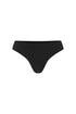 G string in black features smooth finishes and a high-cut silhouette, front view