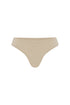 G string in latte features smooth finishes and a high-cut silhouette, front view