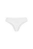 G string in white features smooth finishes and a high-cut silhouette, back view