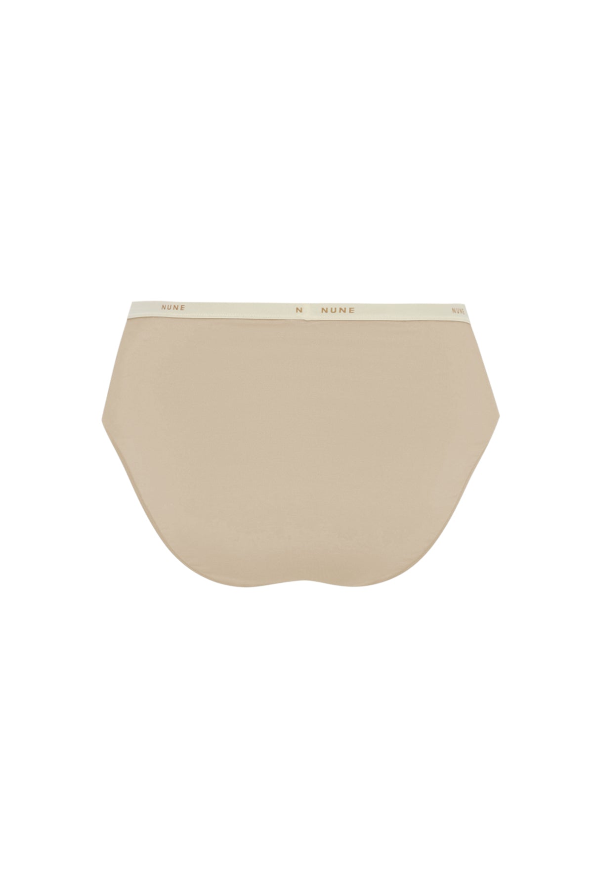 Women's Latte High Waist Brief featuring soft folded edges and a double-lined front made from a silky-soft micromodal blend back view
