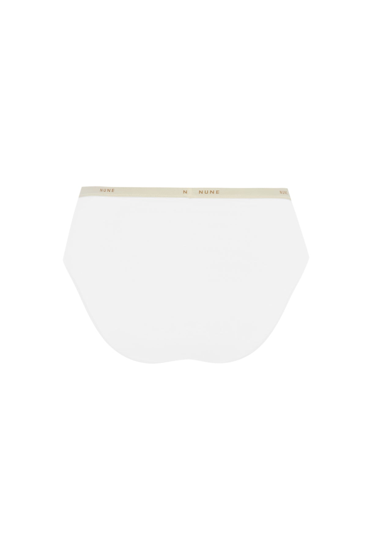 Women's White High Waist Brief featuring soft folded edges and a double-lined front made from a silky-soft micromodal blend back view