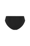 Women's Black Mid Brief featuring soft folded edges and a double-lined front made from a silky-soft micromodal blend back view