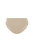 Women's Latte Mid Brief featuring soft folded edges and a double-lined front made from a silky-soft micromodal blend front view