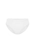 Women's White Mid Brief featuring soft folded edges and a double-lined front made from a silky-soft micromodal blend front view