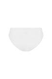 Women's White Mid Brief featuring soft folded edges and a double-lined front made from a silky-soft micromodal blend back view