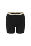 Women’s Boxer Brief in Black silky-soft micromodal blend, like his Boxer Briefs, only cooler, front view
