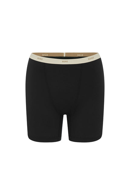 Women’s Boxer Brief in Black silky-soft micromodal blend, like his Boxer Briefs, only cooler, front view