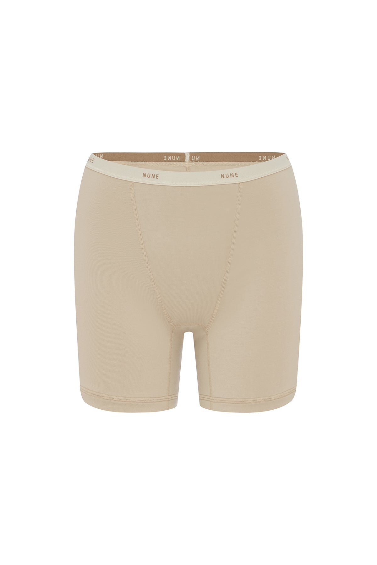 Women’s Boxer Brief in Latte silky-soft micromodal blend, like his Boxer Briefs, only cooler, front view
