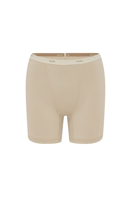 Women’s Boxer Brief in Latte silky-soft micromodal blend, like his Boxer Briefs, only cooler, front view