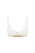 Triangle Bralette with a flattering low neckline and adjustable straps in white silky-soft micromodal blend, front view