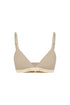 Triangle Bralette with a flattering low neckline and adjustable straps in latte silky-soft micromodal blend, back view