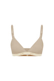 Triangle Bralette with a flattering low neckline and adjustable straps in latte silky-soft micromodal blend, back view