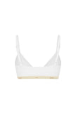 Triangle Bralette with a flattering low neckline and adjustable straps in white silky-soft micromodal blend, back view