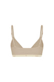 Triangle Bralette with a flattering low neckline and adjustable straps in latte silky-soft micromodal blend, back view