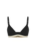 Triangle Bralette in Black with a flattering low neckline and adjustable straps in silky-soft micromodal blend, front view