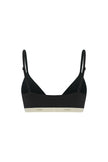 Triangle Bralette in Black in silky-soft micromodal blend, back view showing adjustable straps