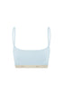 The Square Neck Bralette in daylight.  Front view showing slightly scooped square neck shape and NUNE soft elastic under bust