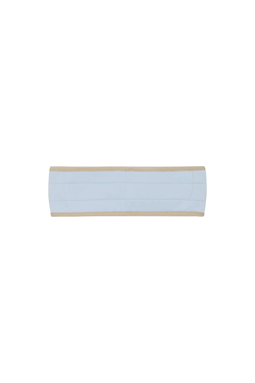 Daybreak padded, adjustable headband with Latte bind edging