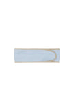 Daybreak padded, adjustable headband with Latte bind edging and velcro adjustable closure