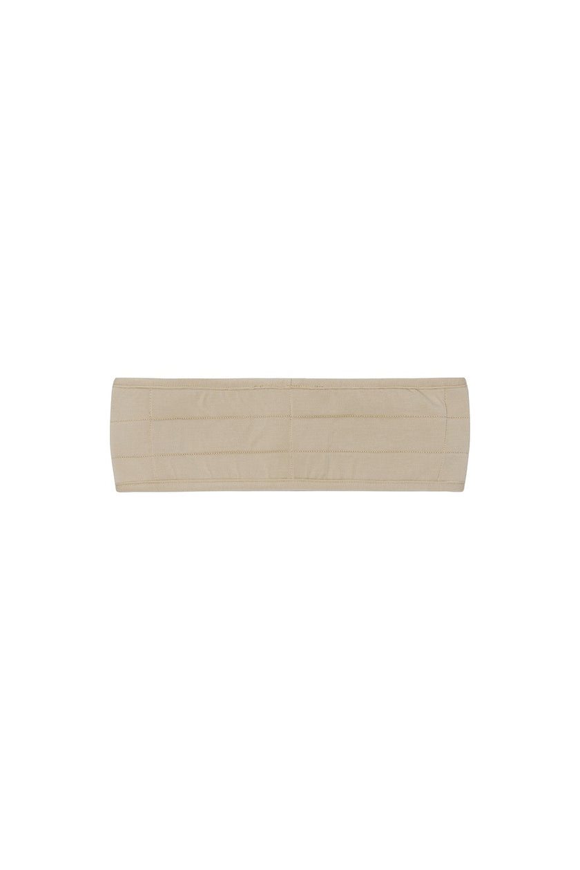 Latte padded, adjustable headband back view