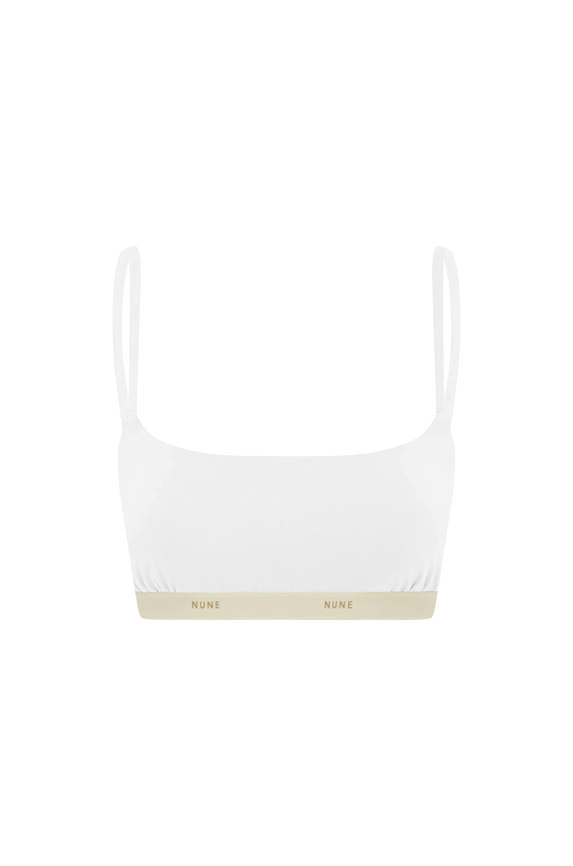 Square Neck Bralette - White